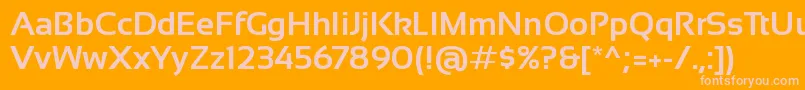 Sansation Bold Font – Pink Fonts on Orange Background