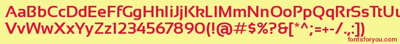 Sansation Bold Font – Red Fonts on Yellow Background
