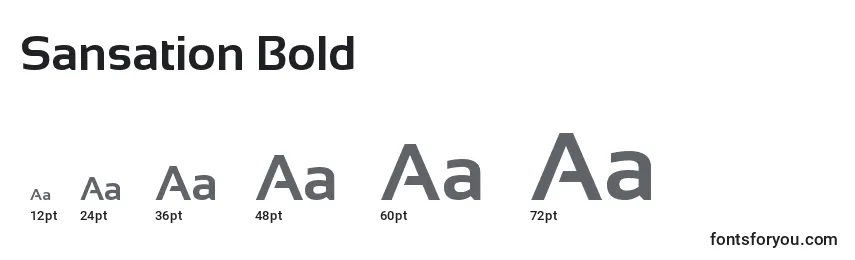 Sansation Bold Font Sizes