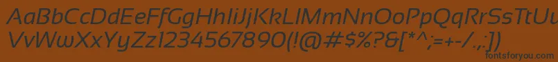 Sansation Italic Font – Black Fonts on Brown Background