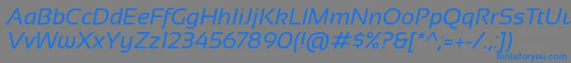 Шрифт Sansation Italic – синие шрифты на сером фоне