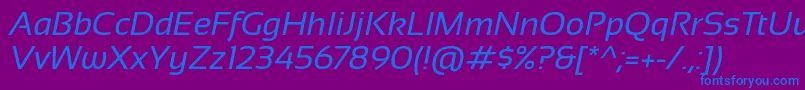 Шрифт Sansation Italic – синие шрифты на фиолетовом фоне