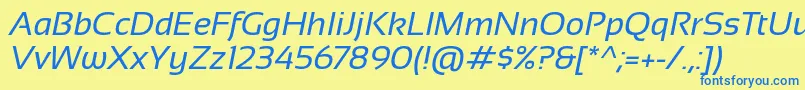 fuente Sansation Italic – Fuentes Azules Sobre Fondo Amarillo