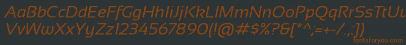 Sansation Italic Font – Brown Fonts on Black Background