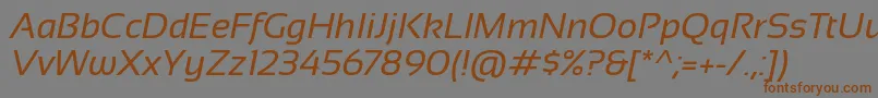 fuente Sansation Italic – Fuentes Marrones Sobre Fondo Gris