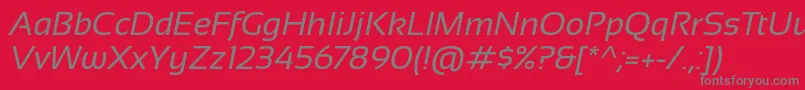 Sansation Italic Font – Gray Fonts on Red Background