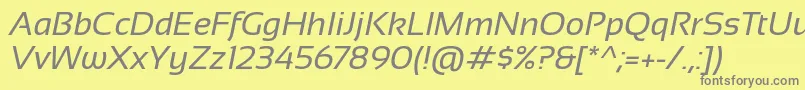 Czcionka Sansation Italic – szare czcionki na żółtym tle