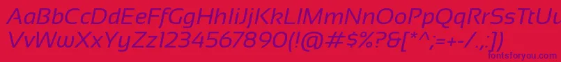Шрифт Sansation Italic – фиолетовые шрифты на красном фоне