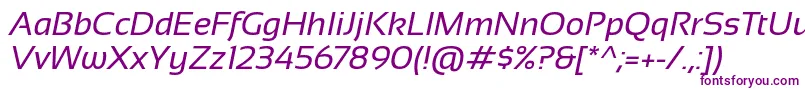 Sansation Italic-Schriftart – Violette Schriften