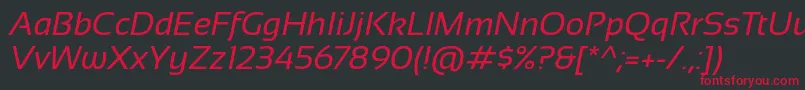 Sansation Italic Font – Red Fonts on Black Background
