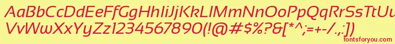 fuente Sansation Italic – Fuentes Rojas Sobre Fondo Amarillo