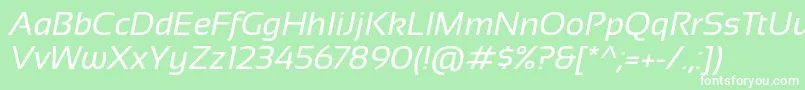 Sansation Italic Font – White Fonts on Green Background