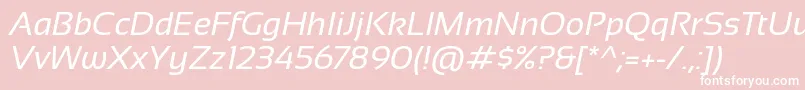 Sansation Italic Font – White Fonts on Pink Background