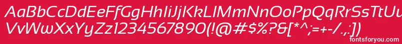 Sansation Italic Font – White Fonts on Red Background