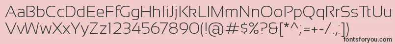 Sansation Light Font – Black Fonts on Pink Background
