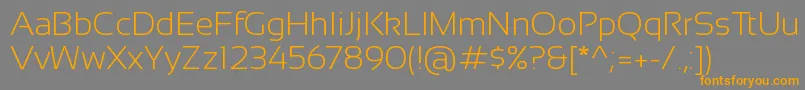 Sansation Light Font – Orange Fonts on Gray Background