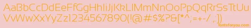 Sansation Light Font – Orange Fonts on Pink Background