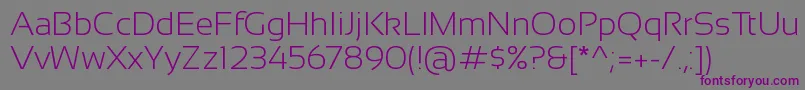 Sansation Light-Schriftart – Violette Schriften auf grauem Hintergrund