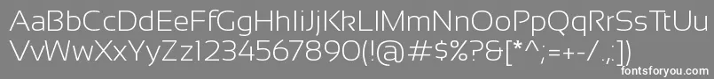 Sansation Light Font – White Fonts on Gray Background