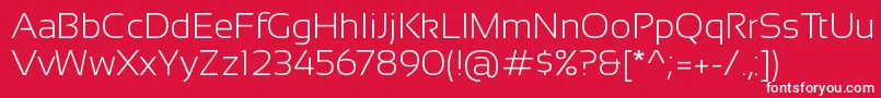 Sansation Light Font – White Fonts on Red Background