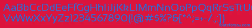 Sansation Regular Font – Blue Fonts on Red Background