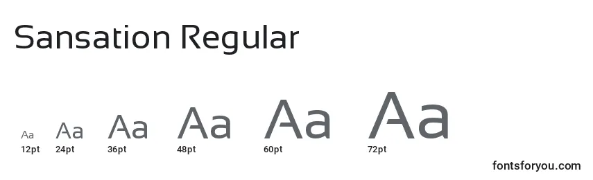 Sansation Regular Font Sizes
