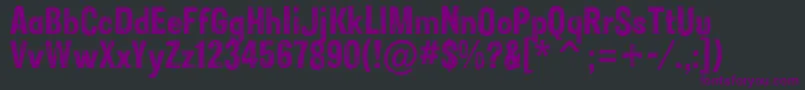 Czcionka SansCulottes – fioletowe czcionki na czarnym tle