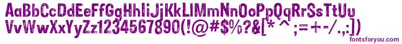 SansCulottes Font – Purple Fonts on White Background