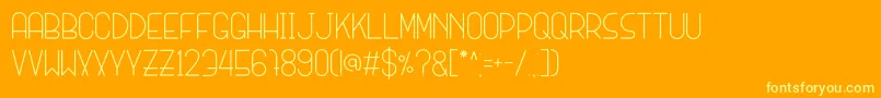 SANSI Font – Yellow Fonts on Orange Background