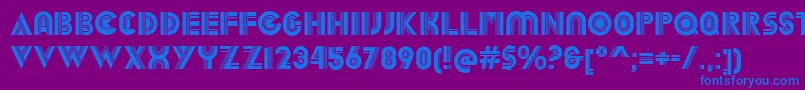 DekalRegular Font – Blue Fonts on Purple Background