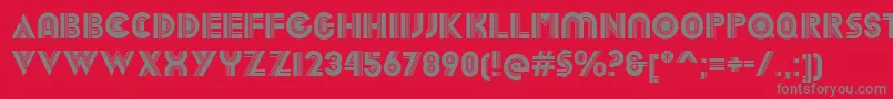 DekalRegular Font – Gray Fonts on Red Background