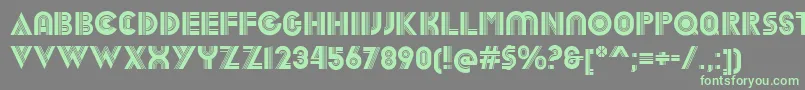 DekalRegular Font – Green Fonts on Gray Background