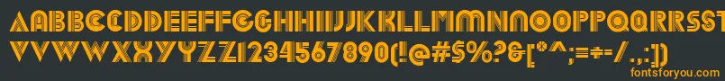 DekalRegular Font – Orange Fonts on Black Background