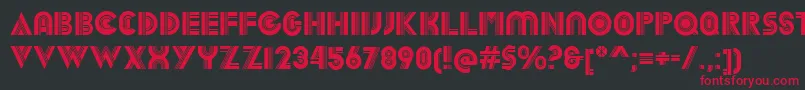 DekalRegular Font – Red Fonts on Black Background