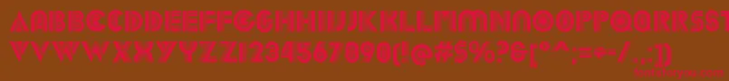 DekalRegular Font – Red Fonts on Brown Background