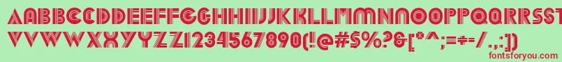 DekalRegular Font – Red Fonts on Green Background