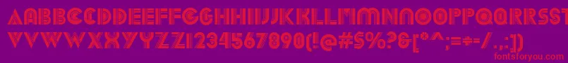 DekalRegular Font – Red Fonts on Purple Background