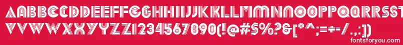 DekalRegular Font – White Fonts on Red Background