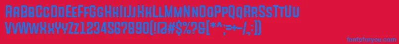 SANSON Font by Situjuh 7NTypes Font – Blue Fonts on Red Background