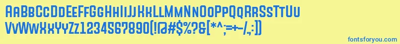 フォントSANSON Font by Situjuh 7NTypes – 青い文字が黄色の背景にあります。