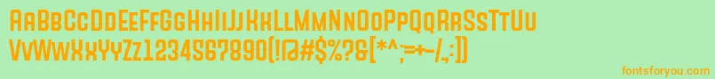 SANSON Font by Situjuh 7NTypes Font – Orange Fonts on Green Background