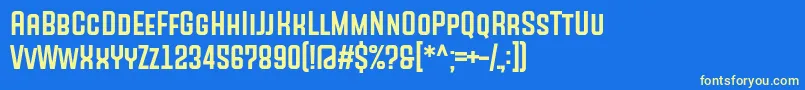 SANSON Font by Situjuh 7NTypes Font – Yellow Fonts on Blue Background