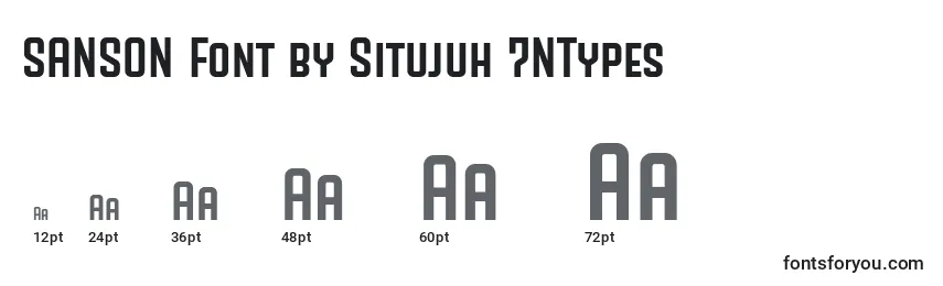 Rozmiary czcionki SANSON Font by Situjuh 7NTypes