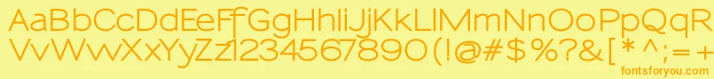 Sansumi Bold Font – Orange Fonts on Yellow Background