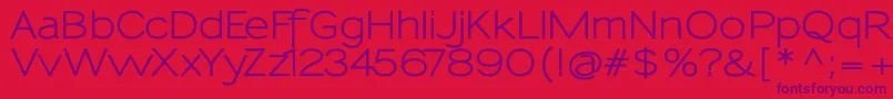 Sansumi Bold Font – Purple Fonts on Red Background
