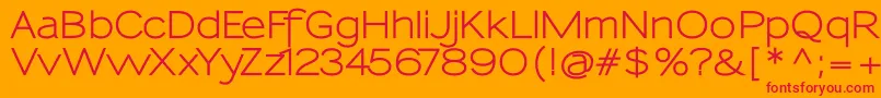 fuente Sansumi Bold – Fuentes Rojas Sobre Fondo Naranja