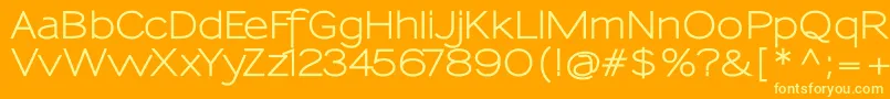 Sansumi Bold Font – Yellow Fonts on Orange Background