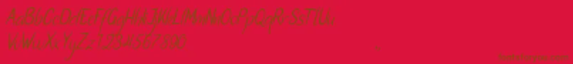 Santa Fe Font – Brown Fonts on Red Background