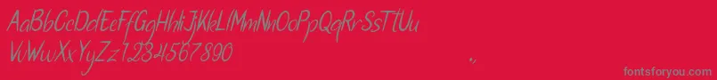 Santa Fe Font – Gray Fonts on Red Background
