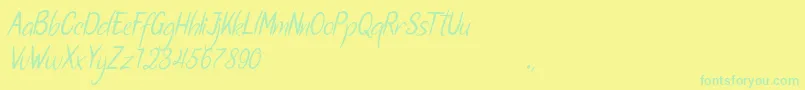 Santa Fe Font – Green Fonts on Yellow Background